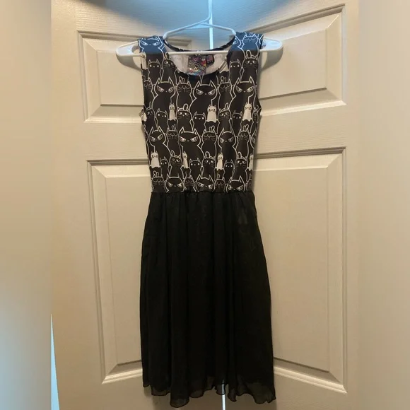 Newbreed - Small Black & White Cocktail Gothic Dress. NWOT. - Picture 2 of 7